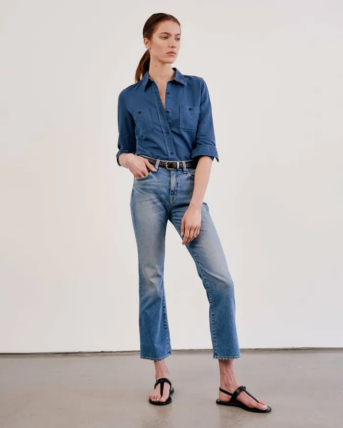 Denim Nili Lotan Women BOOT CUT JEAN Classic Wash