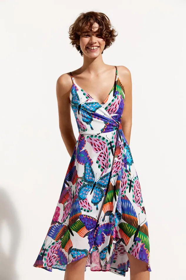 Desigual Butterfly Beach Dress Women Swimwear