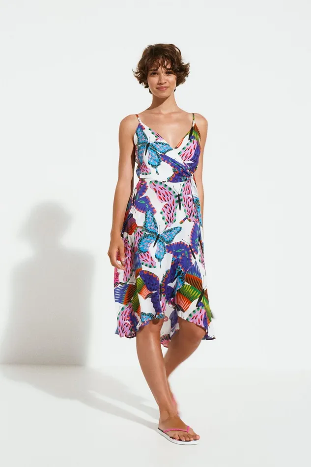 Desigual Butterfly Beach Dress Women Swimwear