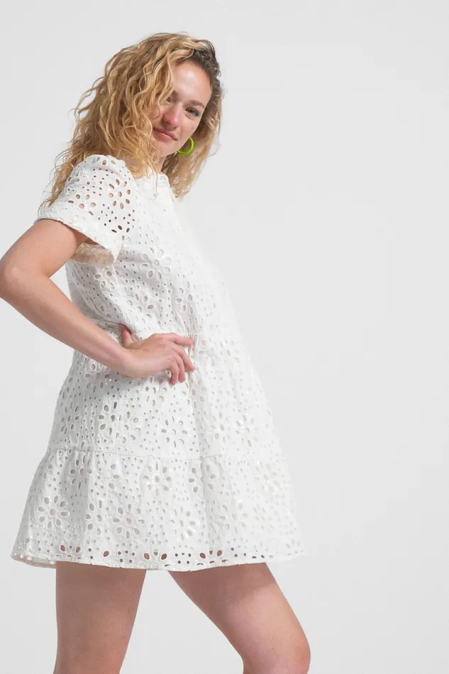 Desigual Swiss Embroidery Tshirt Dress Women Dresses