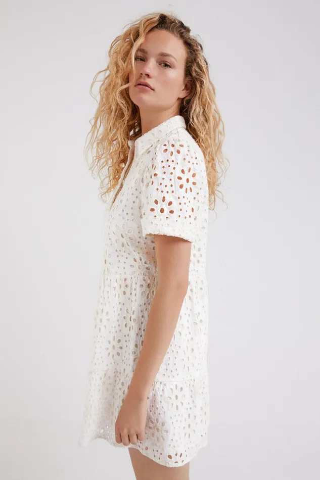 Desigual Swiss Embroidery Tshirt Dress Women Dresses