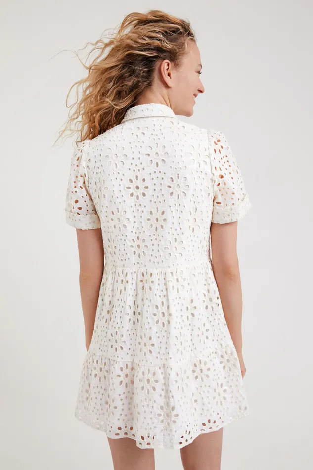 Desigual Swiss Embroidery Tshirt Dress Women Dresses