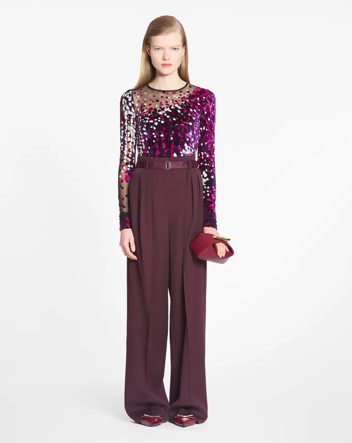Devoured Jersey Top Fuchsiajapanese Ink Women Lanvin Tops Devoured Jersey Top Fuchsiajapanese Ink Women Lanvin Tops