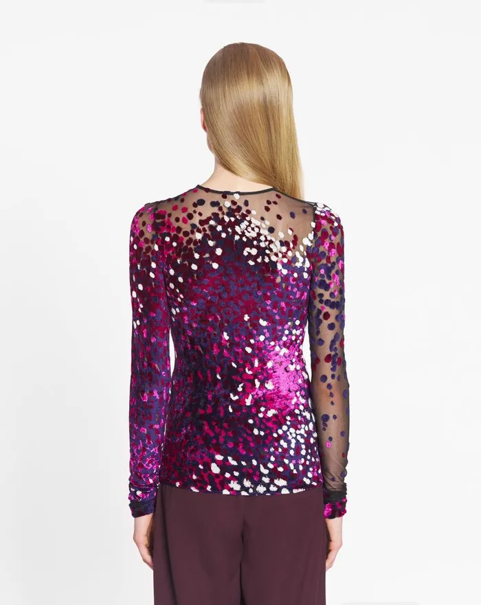 Devoured Jersey Top Fuchsiajapanese Ink Women Lanvin Tops Devoured Jersey Top Fuchsiajapanese Ink Women Lanvin Tops