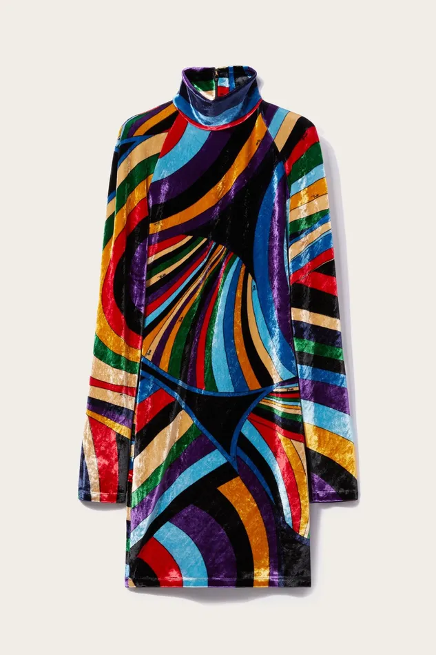 Dresses Women PUCCI IridePrint Velvet Mini Dress