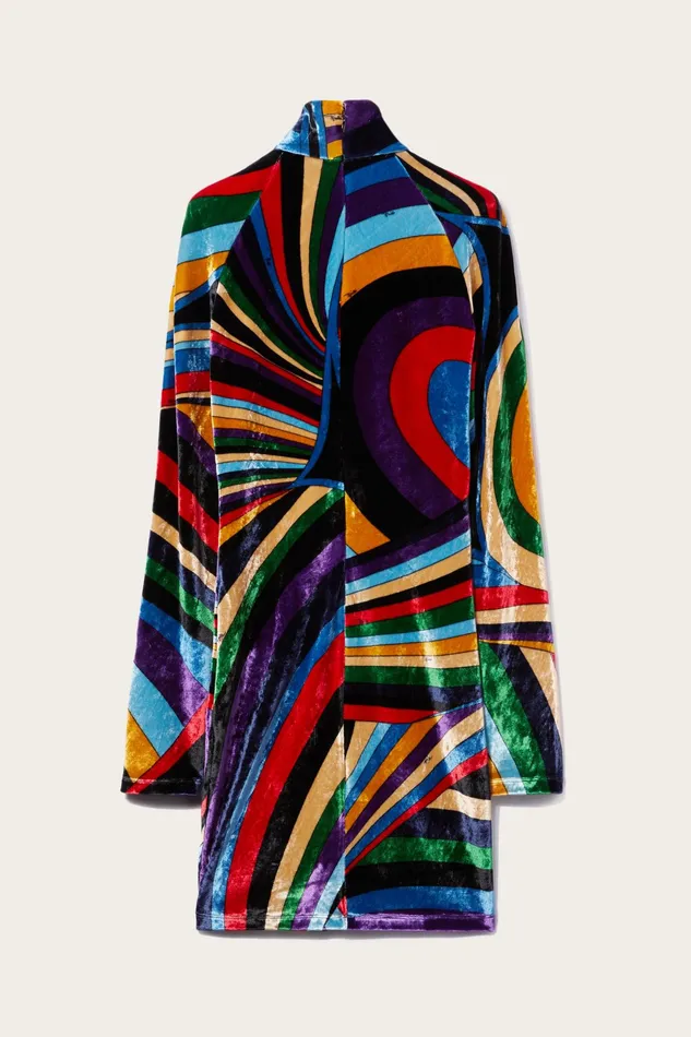 Dresses Women PUCCI IridePrint Velvet Mini Dress