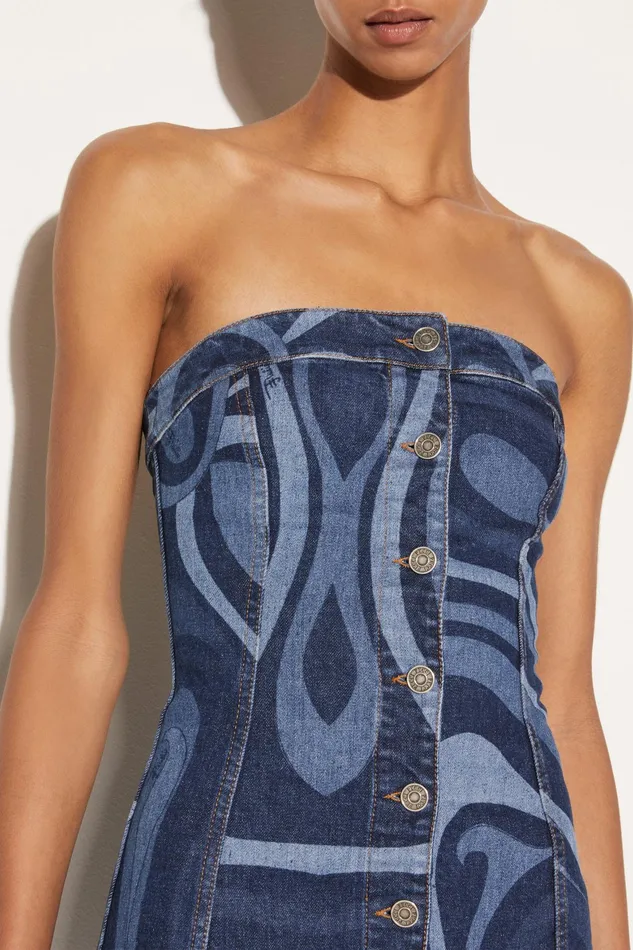 Dresses Women PUCCI MarmoPrint Denim Dress