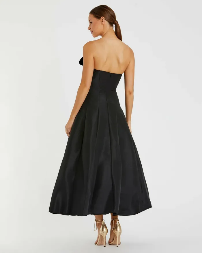 Evening Gowns Strapless Ballgown with Bow Detail Dress Candy Pink Mac Duggal Women