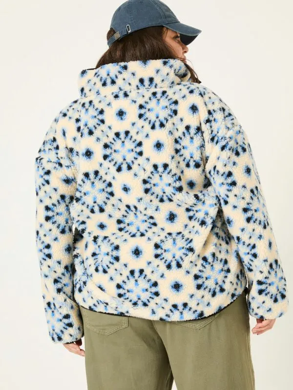 Fat Face Coats and Jackets Women Ivory Printed Overhead Fleece