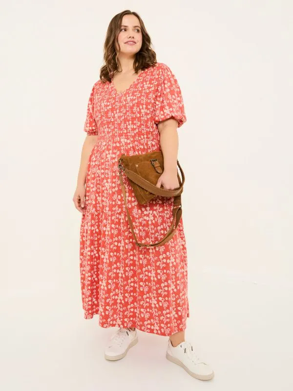 Fat Face Dresses Women Burnt Orange Danielle Jersey Midi Dress