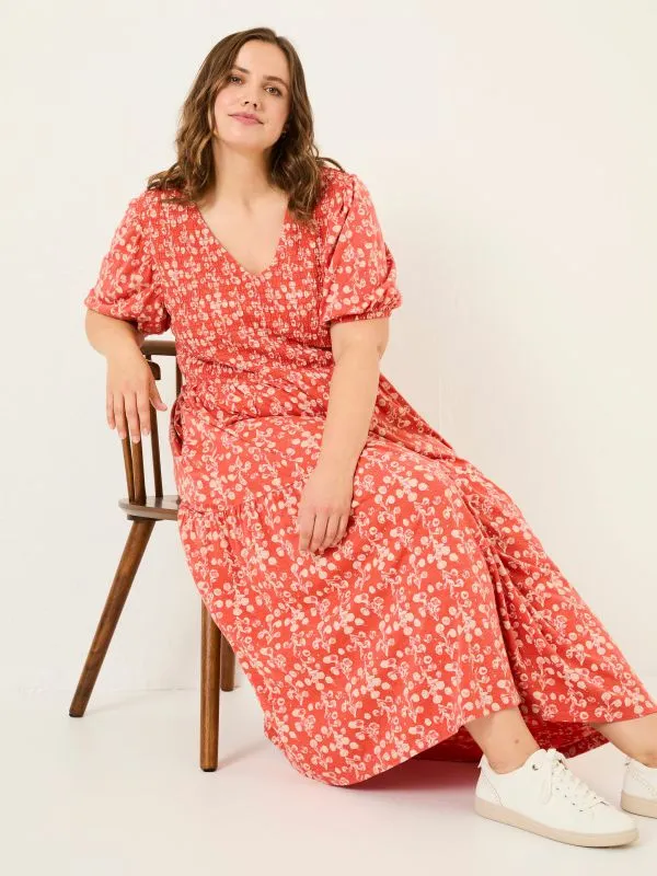 Fat Face Dresses Women Burnt Orange Danielle Jersey Midi Dress