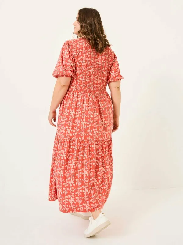 Fat Face Dresses Women Burnt Orange Danielle Jersey Midi Dress