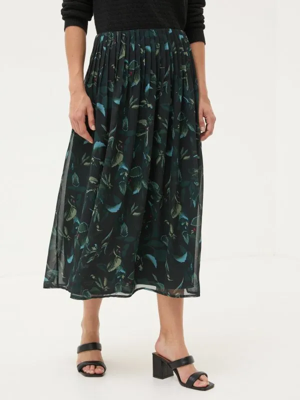 Fat Face Skirts Women Black Dark Skies Nadine Pleat Skirt