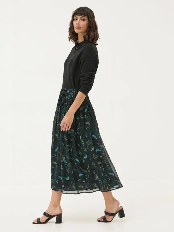 Fat Face Skirts Women Black Dark Skies Nadine Pleat Skirt