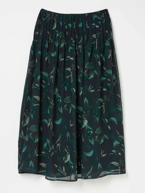 Fat Face Skirts Women Black Dark Skies Nadine Pleat Skirt