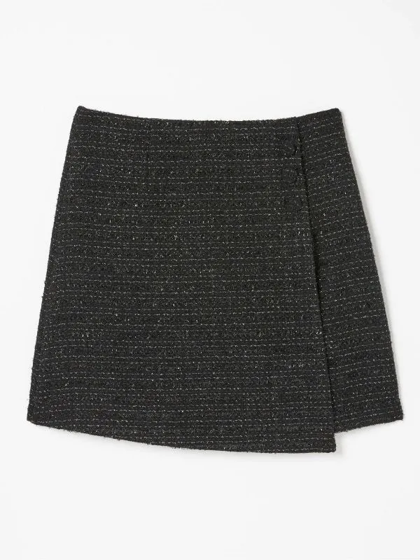 Fat Face Skirts Women Black Lily Metallic Skirt