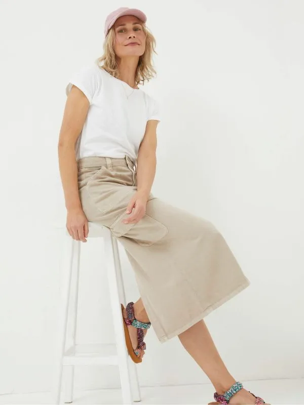 Fat Face Skirts Women Candace Natural Cargo Midi Skirt