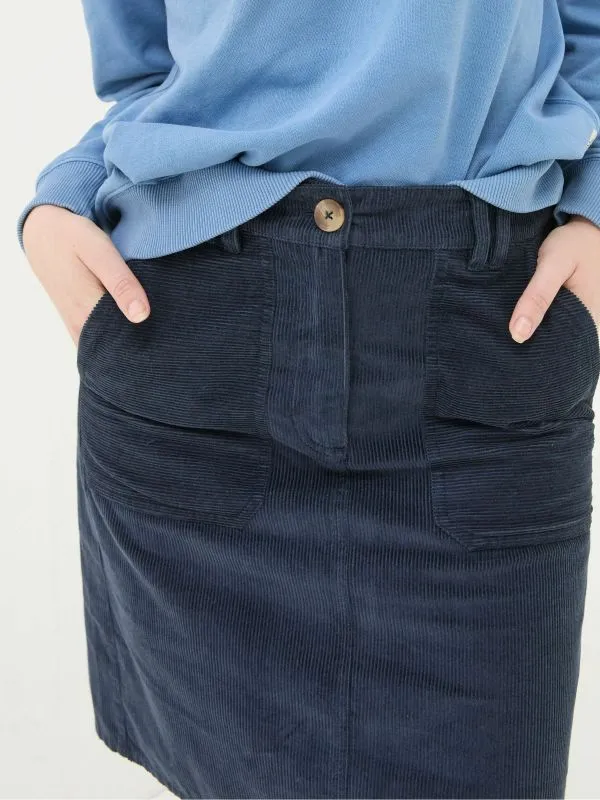 Fat Face Skirts Women Chesil Dark Navy Cord Skirt