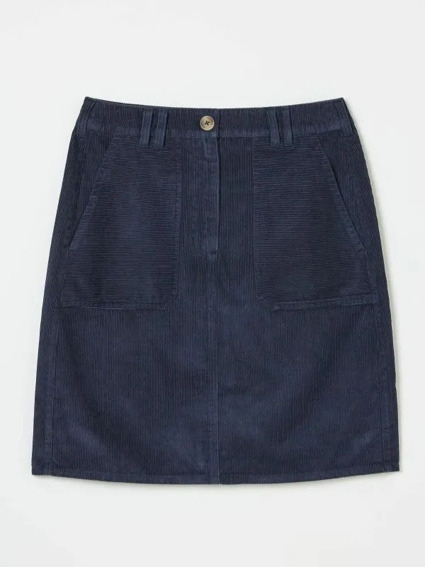 Fat Face Skirts Women Chesil Dark Navy Cord Skirt