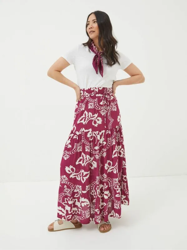 Fat Face Skirts Women Purple Wallpaper Floral Maxi Skirt