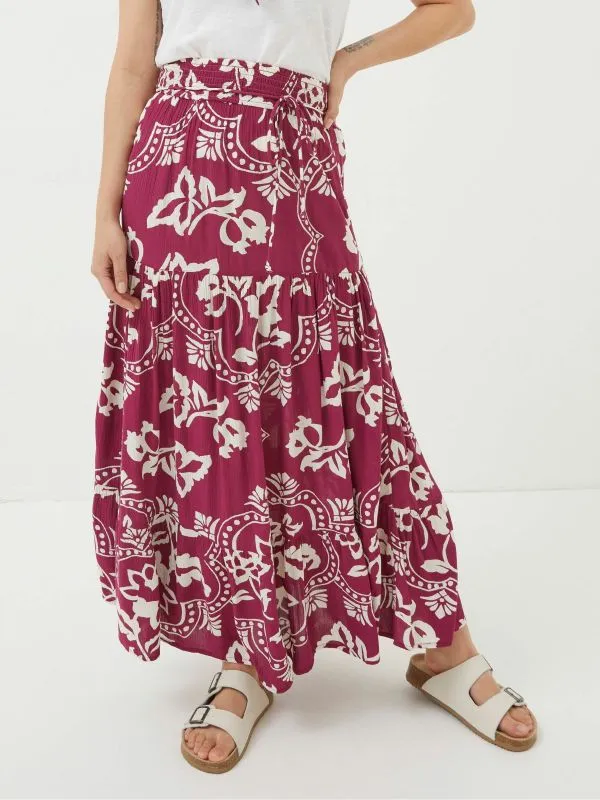 Fat Face Skirts Women Purple Wallpaper Floral Maxi Skirt