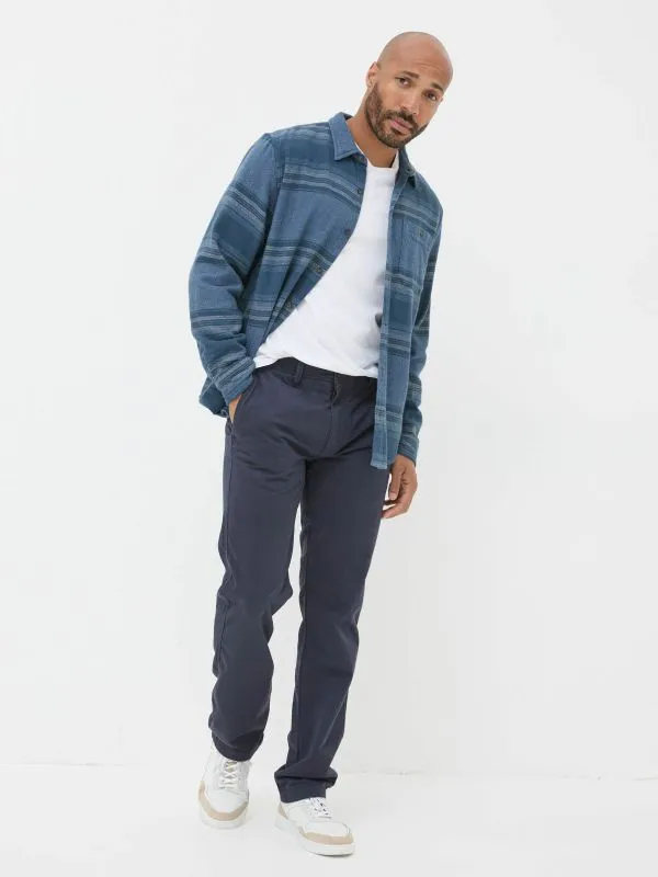 Fat Face Trousers Men Navy Blue Modern Coastal Chinos