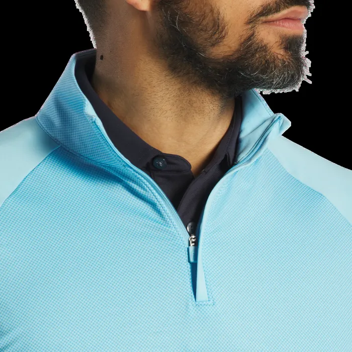 FootJoy Base MidLayers Men Tonal Dot Block MidLayer Light Blue FootJoy Base MidLayers Men Tonal Dot Block MidLayer Light Blue