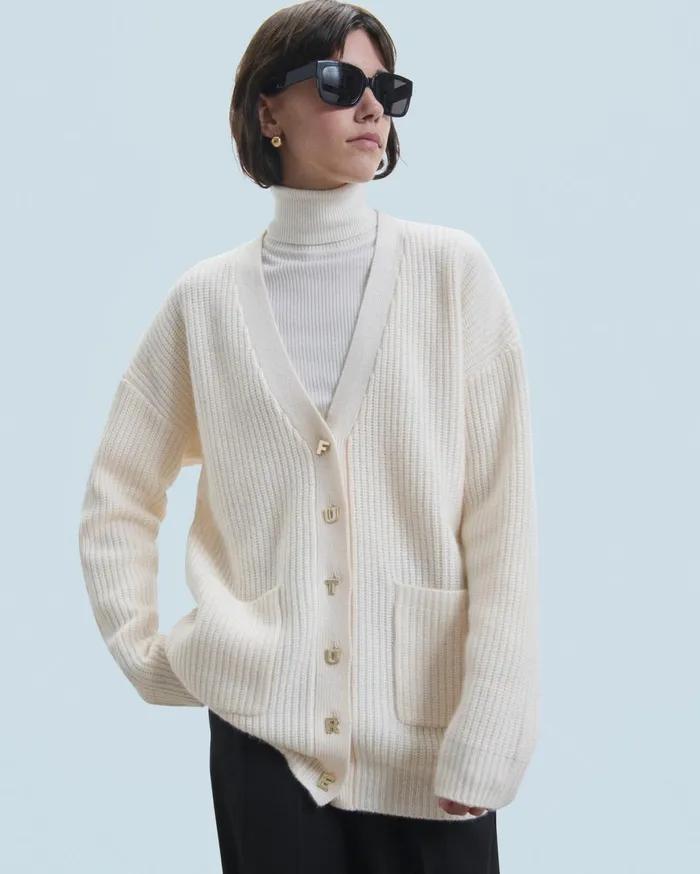 From Future Cashmere Sweaters Women Cardigan Sweater White