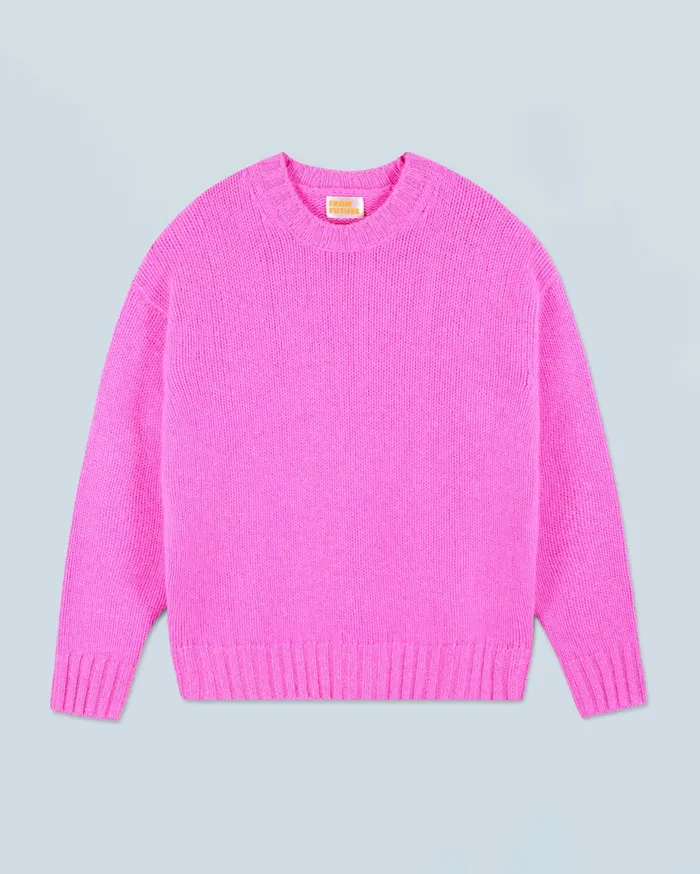 From Future Cashmere Sweaters Women Pull Col Rond Pink