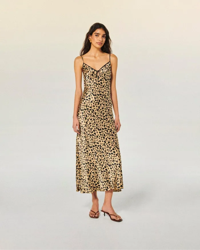 From Future Dresses and Jumpsuits Women Giula Long Strap Dress Natural Animal