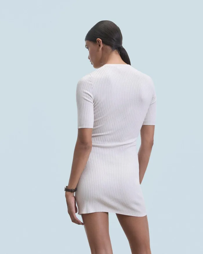 From Future Dresses and Jumpsuits Women Short Sleeve Short Dress 34 Sleeves Sand