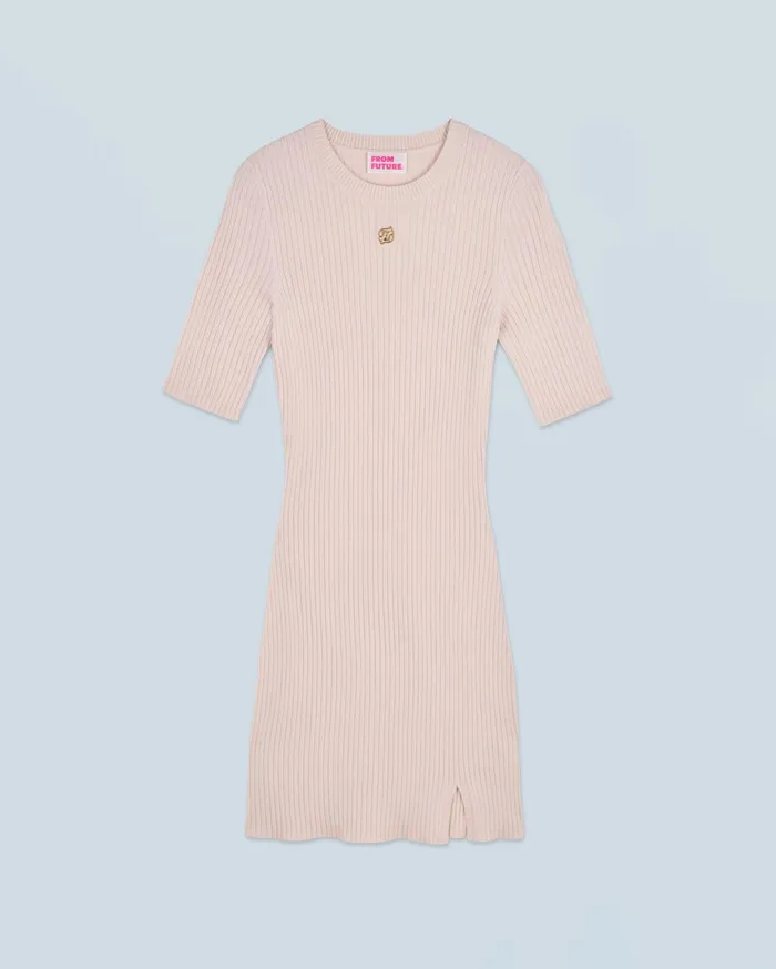 From Future Dresses and Jumpsuits Women Short Sleeve Short Dress 34 Sleeves Sand