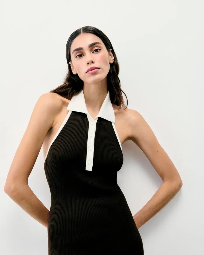 From Future Dresses and Jumpsuits Women Short Strap Dress Chocolate