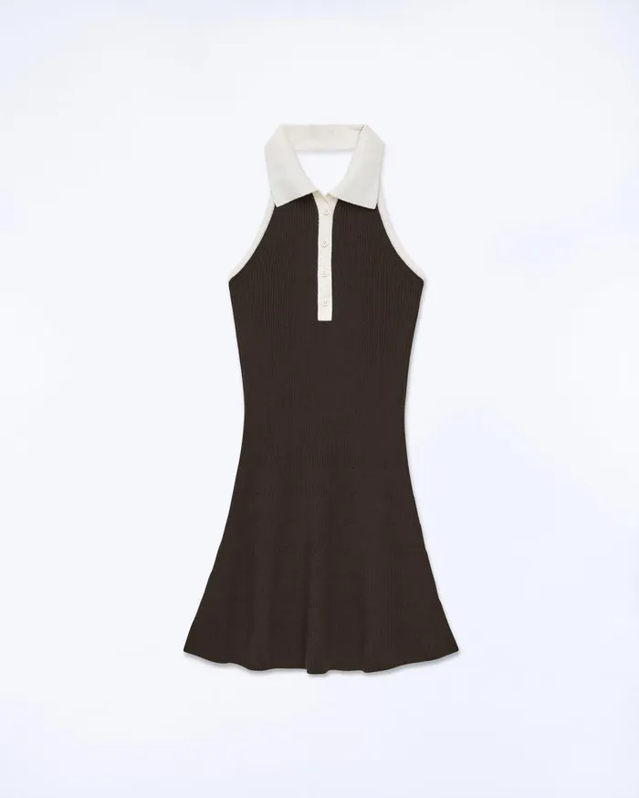From Future Dresses and Jumpsuits Women Short Strap Dress Chocolate