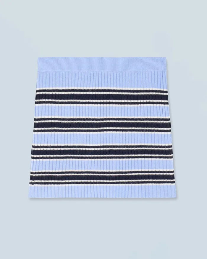 From Future Skirts Women Striped Mini Skirt Fairy Blue