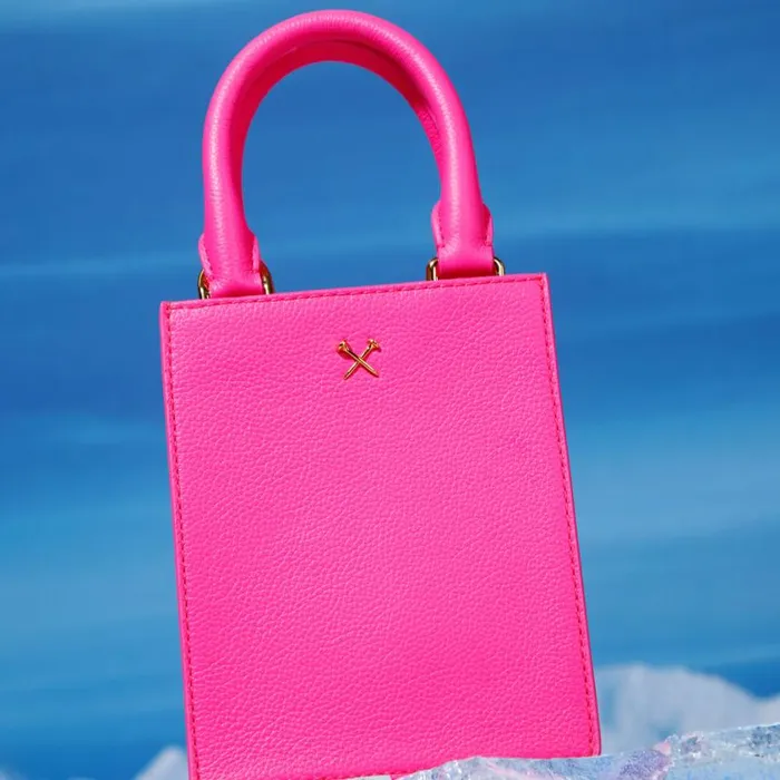 GFORE Handbags and Luggage Women METAL TEES LEATHER MINI TOTE Knockout Pink