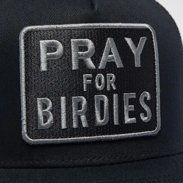 GFORE Hats Men PRAY FOR BIRDIES COTTON TWILL TRUCKER HAT Onyx GFORE Hats Men PRAY FOR BIRDIES COTTON TWILL TRUCKER HAT Onyx