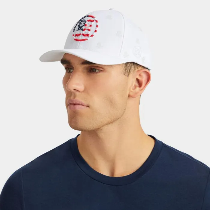 GFORE Hats Men SKULLS and STRIPES STRETCH TWILL SNAPBACK HAT Snow GFORE Hats Men SKULLS and STRIPES STRETCH TWILL SNAPBACK HAT Snow