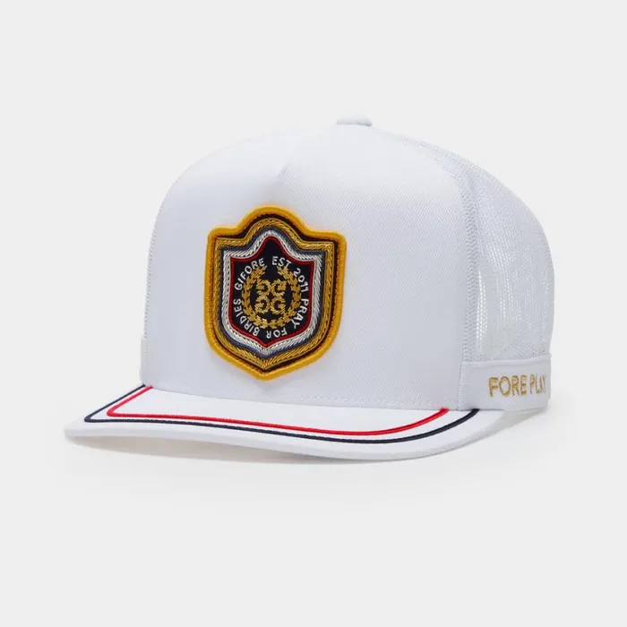 GFORE Hats MenWomen BULLION STRETCH TWILL TALL TRUCKER HAT Snow