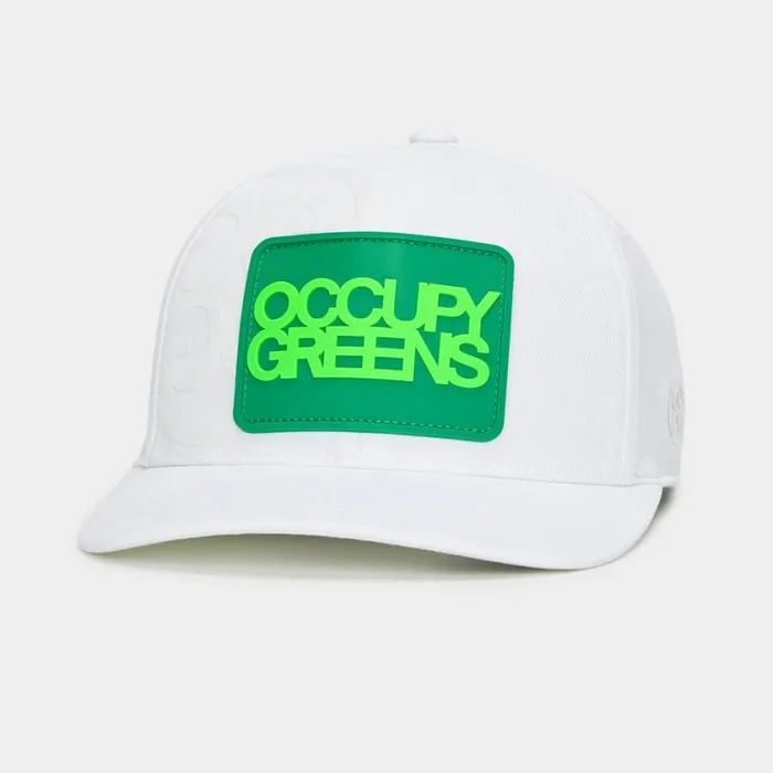 GFORE Hats MenWomen OCCUPY GREENS STRETCH TWILL SNAPBACK HAT Snow