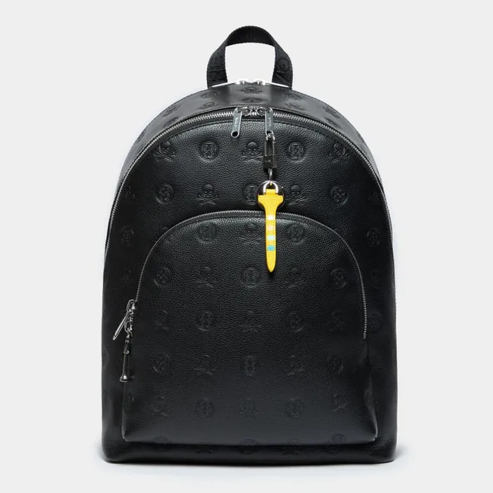 GFORE Luggage and Bags MenWomen EMBOSSED SKULL and TEES LEATHER BACKPACK Onyx