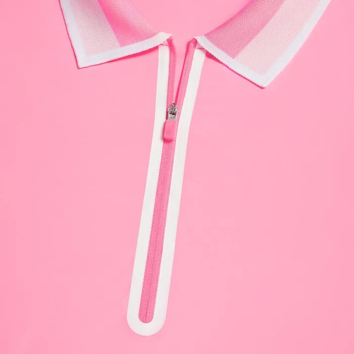 GFORE Polos and Shirts Women COLOUR BLOCK COLLAR SILKY TECH NYLON LONG SLEEVE ZIP POLO Candy GFORE Polos and Shirts Women COLOUR BLOCK COLLAR SILKY TECH NYLON LONG SLEEVE ZIP POLO Candy