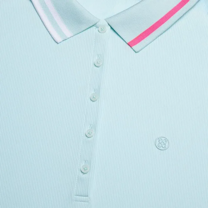 GFORE Polos and Shirts Women CONTRAST COLLAR RIBBED TECH NYLON LONG SLEEVE POLO Daybreak GFORE Polos and Shirts Women CONTRAST COLLAR RIBBED TECH NYLON LONG SLEEVE POLO Daybreak