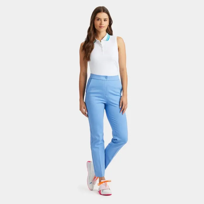 GFORE Polos and Shirts Women PLEATED COLLAR SILKY TECH NYLON SLEEVELESS POLO Snow GFORE Polos and Shirts Women PLEATED COLLAR SILKY TECH NYLON SLEEVELESS POLO Snow