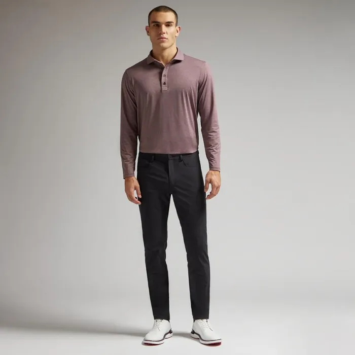 GFORE Polos Men RIB GUSSET LONG SLEEVE MLANGE ICE NYLON SUN SHIRT Heather Port GFORE Polos Men RIB GUSSET LONG SLEEVE MLANGE ICE NYLON SUN SHIRT Heather Port