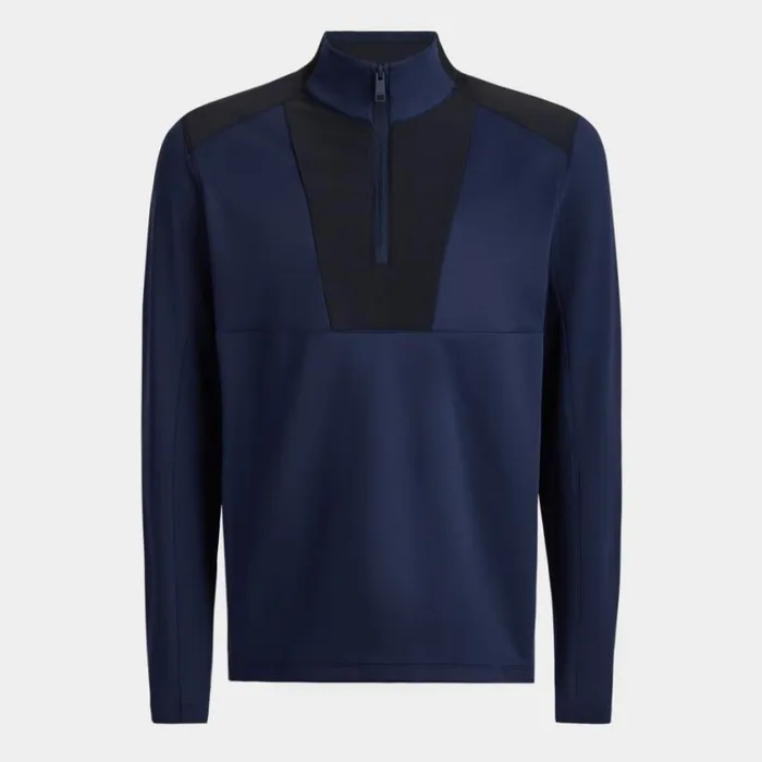 GFORE Pullovers Men DOUBLE KNIT BRUSHED BACK SCUBA QUARTER ZIP PULLOVER Twilight