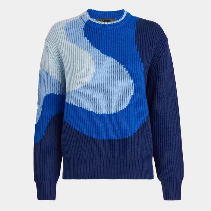 GFORE Sweaters Women MERINO WOOL GRADIENT JACQUARD CREWNECK SWEATER Space