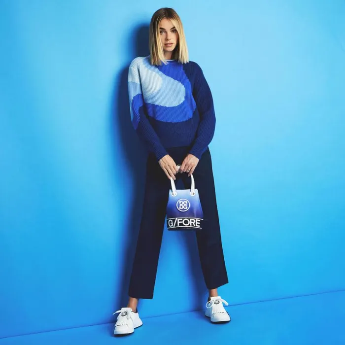 GFORE Sweaters Women MERINO WOOL GRADIENT JACQUARD CREWNECK SWEATER Space GFORE Sweaters Women MERINO WOOL GRADIENT JACQUARD CREWNECK SWEATER Space