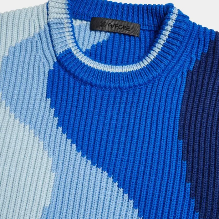 GFORE Sweaters Women MERINO WOOL GRADIENT JACQUARD CREWNECK SWEATER Space GFORE Sweaters Women MERINO WOOL GRADIENT JACQUARD CREWNECK SWEATER Space