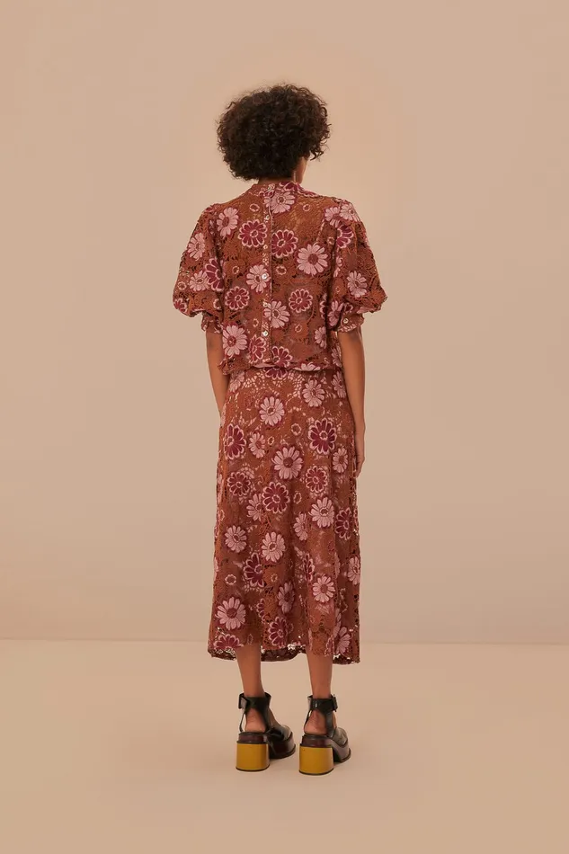 Gigi Tapestry Guipure Skirt Women Farm Rio Skirts